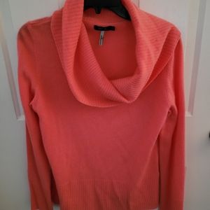 Apt 9 Peach colored (L) cowl neck 100% cashmere sweater